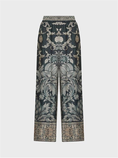 Pure silk palazzo trousers with botanical print PIERRE-LOUIS MASCIA | PT12450519438
